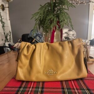 Coach Mustard Leather Shoulder Bag